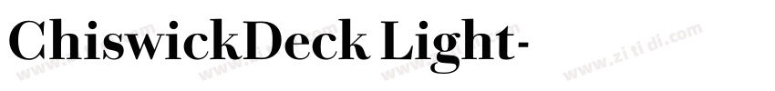 ChiswickDeck Light字体转换
